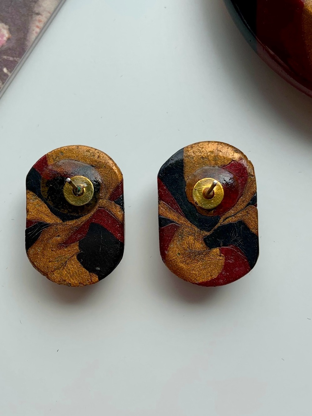 ๐๏ธ Bundle sale! Painted wood bracelet and earrings set - Picture 5 of 7